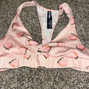 PINK Victoria's Secret Peach Print Bra